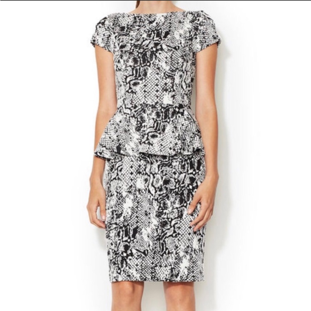 Alexia Admor Snake Print Peplum Dress